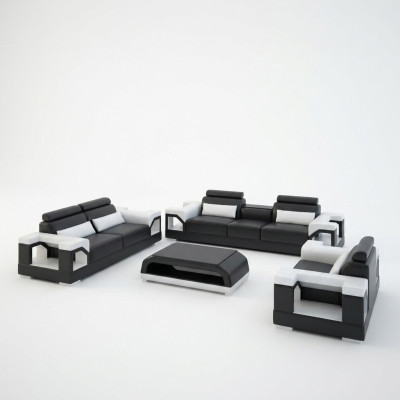 Divano in pelle Set di divani 321 Set di divani Design Moderno Divano usb 3 posti divani