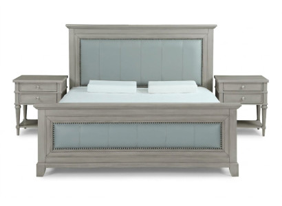 Camera da letto Letto Comodini 3 pezzi Set Design Lussuoso Letti in legno Letto matrimoniale Nuovo