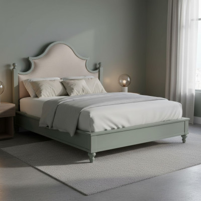 Lusso camera da letto letto imbottito design 180x200cm doppio hotel letti tessile nuovo.