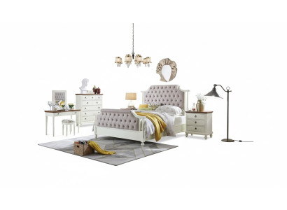 Doppio letto Letti classici Coloniali Tessile Letti Chesterfield Stile fondatore