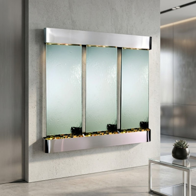 Decorativa parete divisoria moderna acqua pareti parete illuminata a LED con parete d'acqua.