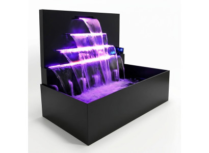 Cascata Fontana Piscina impianto Acciaio inossidabile Giochi d'acqua Vasca decorativa