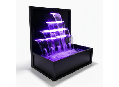 Cascata piscina impianto fontana decorazione in acciaio inox giochi d'acqua piscina