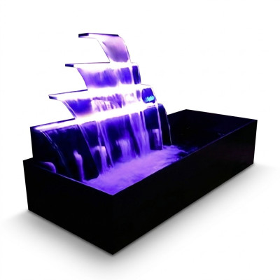 Piscina Cascata Impianto Fontana in acciaio inossidabile Fontana giochi d'acqua Colonna d'acqua