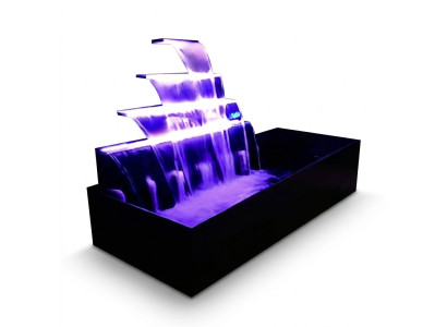 Piscina Cascata Impianto Fontana in acciaio inossidabile Fontana giochi d'acqua Colonna d'acqua