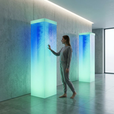 Colonna d'acqua 60x200cm parete d'acqua colonna divisoria a parete a LED