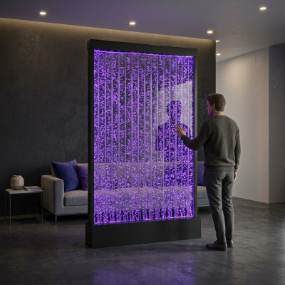 Pannello luminoso a LED moderno Fontana d'acqua Pareti d'acqua Bolle d'acqua Parete decorativa
