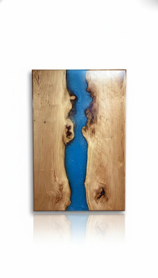 Tavolo da pranzo River Table Massiv Tische 220x100 Tavolo fluviale Mare Waterfall Resina epossidica