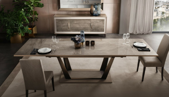 Tavolo da pranzo Tavolo Sala da pranzo Soggiorno Set in legno Tavoli di design 200x102/294cm