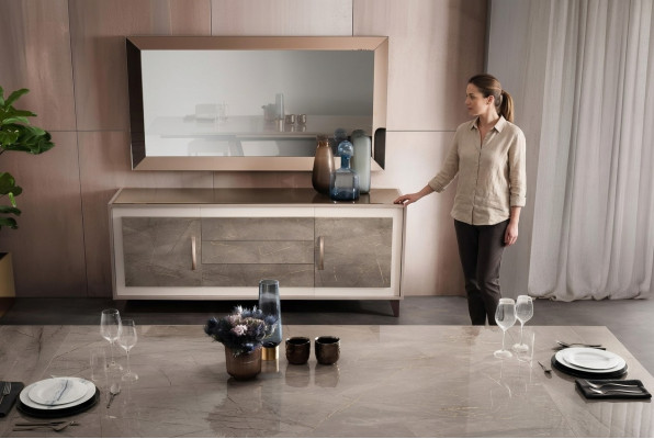 Comò credenza legno buffet vetrina lussuoso mobile set arredoclassic.