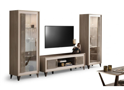 Muro attrezzato design Sideboard 2x armadio rtv Lowboard credenza 3 pezzi set Vetrina