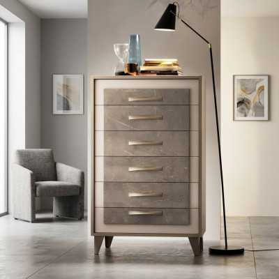 Comò Armadio Alto Sideboard Tavolino Comò Designer Legno Prezioso Mobili di Lusso