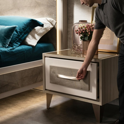 Comodino console da notte in stile classico per camera da letto