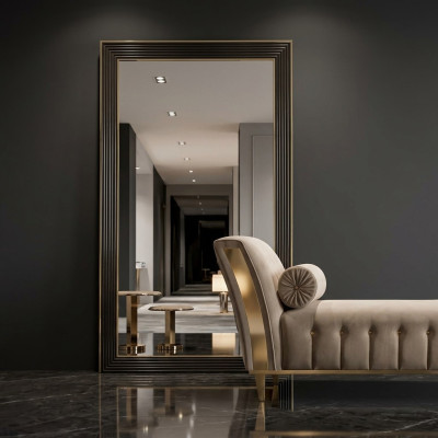 Design specchio specchio da parete in legno cornice specchio appeso mobili di lusso arredoclassic