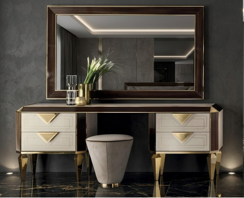 Console tavolo Tavolino da trucco Tavoli da toeletta Console arredoclassic Vetrina in legno