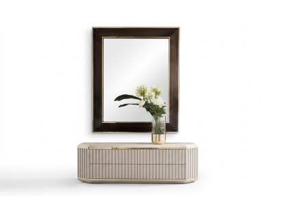 Specchio da parete con cornice in legno, specchio arredoclassic mobili 100x120cm, cornice in legno per parete.