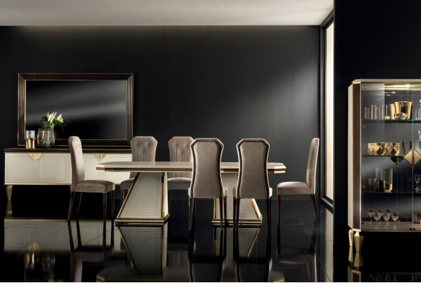 Set da 6 sedie da designer per sala da pranzo con schienale imbottito completo di sedie