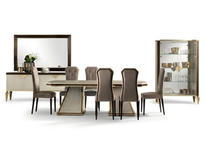 Set da 6 sedie da designer per sala da pranzo con schienale imbottito completo di sedie