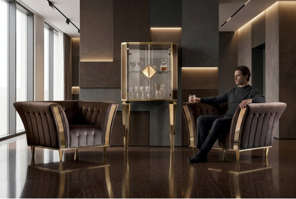 Poltrona Club Lounge Poltrona Sedia Divano Imbottito 1 Posto Velluto arredoclassic