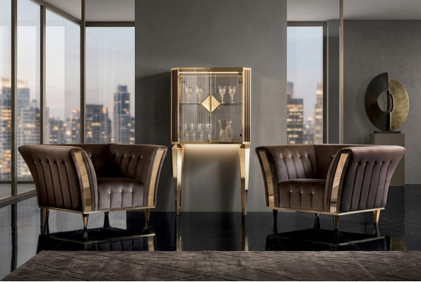 Poltrona Club Lounge Poltrona Sedia Divano Imbottito 1 Posto Velluto arredoclassic