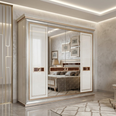 Classici armadi in legno, appendiabiti, armadi da camera da letto, armadi Barocco e Rococò