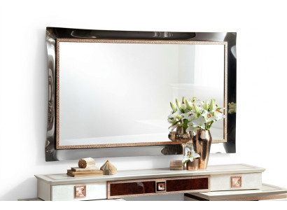 Specchio a cornice in legno di design classico per soggiorno con credenza per ingresso in stile barocco rococò