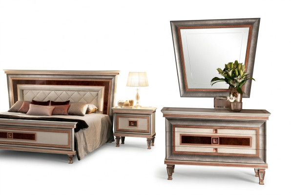 Stile elegante mobili camera da letto comò armadio classico credenza con specchio