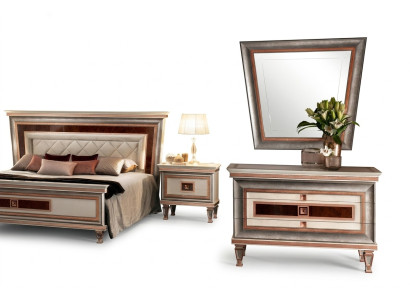 Stile elegante mobili camera da letto comò armadio classico credenza con specchio