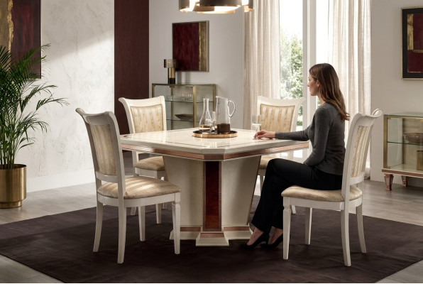 Barocco tavolo in legno gruppo sala da pranzo soggiorno design tavoli