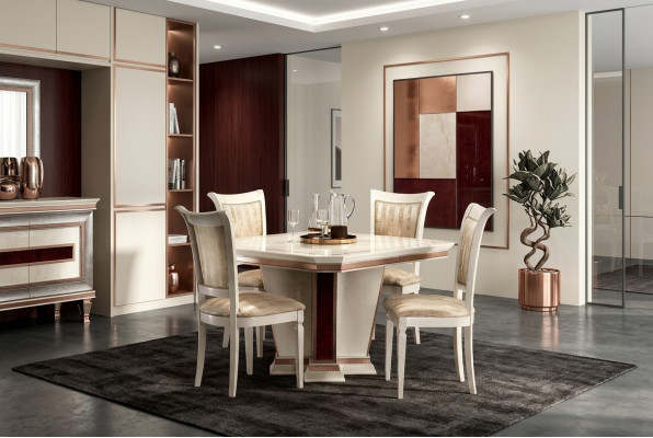 Barocco tavolo in legno gruppo sala da pranzo soggiorno design tavoli