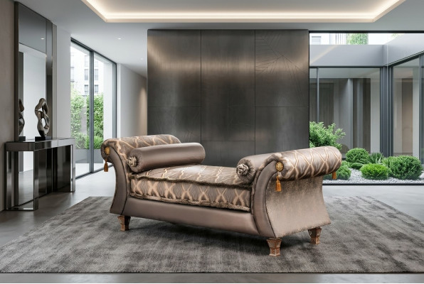 Chaise longue Letti Mobili Pouf Design Salotto Divano Letto arredoclassico