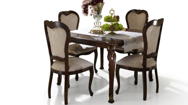 Design 4 sedie poltrone set gruppo di sedie da pranzo in legno arredoclassico