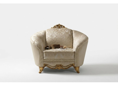 Poltrona Design Sedia Imbottita Club Nuova Relax Tessuto Tessile Lounge TV 1 Posto