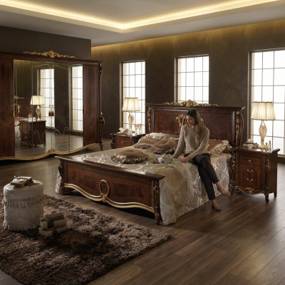 Letto imbottito classico matrimoniale 180x200cm legno letti da hotel camera da letto nuovo
