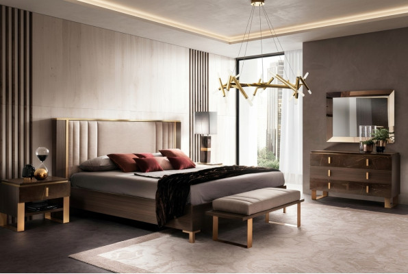 Design camera da letto 6 pezzi Set completo Letto Comodino Cassettiera Arredoclassic