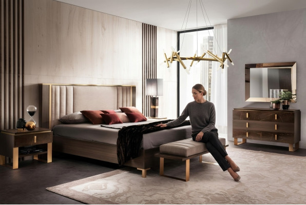 Letto imbottito design Letti matrimoniali Hotel Camera da letto 180x200cm arredoclassic