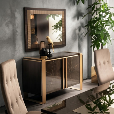 Mobili stile classico 2 pz. Set cassettone con specchio Mobili di lusso italiani
