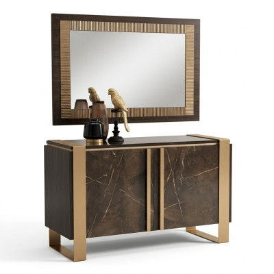 Mobili stile classico 2 pz. Set cassettone con specchio Mobili di lusso italiani