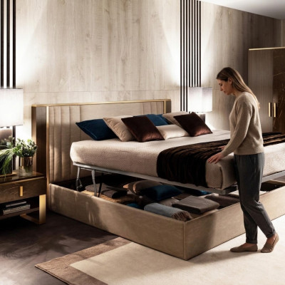 Designer Letto in Legno Camera da Letto Mobili Imbottiti di Lusso Letti Matrimoniali arredoclassic