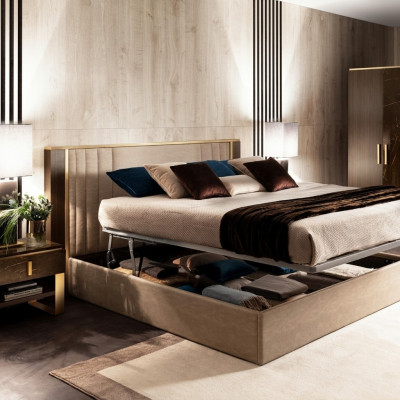 Designer Letto in Legno Camera da Letto Mobili Imbottiti di Lusso Letti Matrimoniali arredoclassic