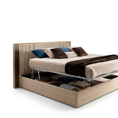Designer Letto in Legno Camera da Letto Mobili Imbottiti di Lusso Letti Matrimoniali arredoclassic