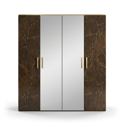 Armadio per abiti di lusso, armadi per abiti di design, mobili lucidi per la casa in legno nuovo.