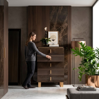 Comò Credenza Comò Credenze 5 cassetti Armadio alto Armadio Legno Nuovo