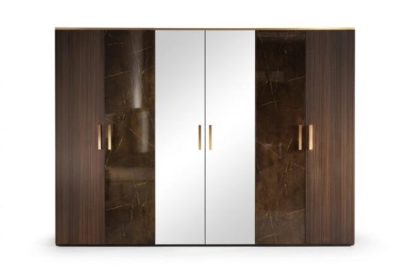 Guardaroba di lusso Armadi guardaroba Mobili lucidi di design in legno Nuovo