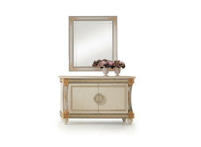 Specchio comò armadio comò credenza camera da letto set in legno 2 pezzi mobili