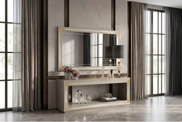 Specchio Specchio da parete Specchio d'ingresso Rettangolare Legno Decorazione da parete Piccolo barocco