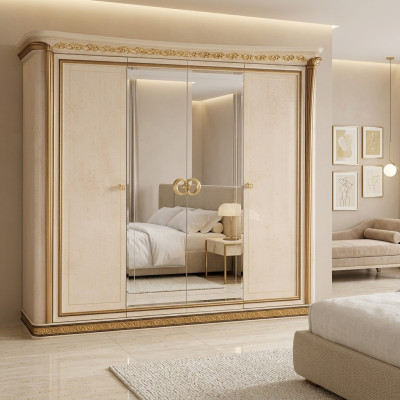 Guardaroba di lusso Armadi Guardaroba Lucido Mobili di design Abitazione Legno Nuovo