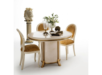Tavolo da pranzo rotondo, tavolo da designer, tavolo da design in legno per sala da pranzo, soggiorno.