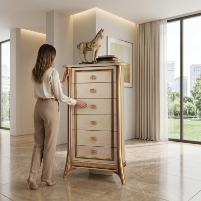 Mobiletti di design in legno di lusso comò armadietti scaffale armadio alto mobili
