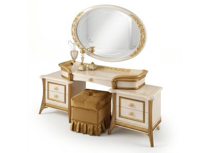 Toletta con specchio Consolle di lusso Toilette Camera da letto Barocco Rococò